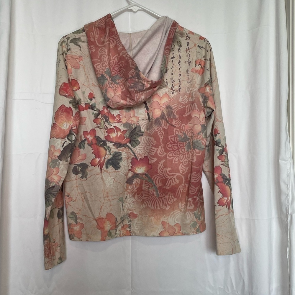 Christopher & Banks Peach floral light weight zippered jacket​​​​​​​​​​​ - Picture 7 of 7
